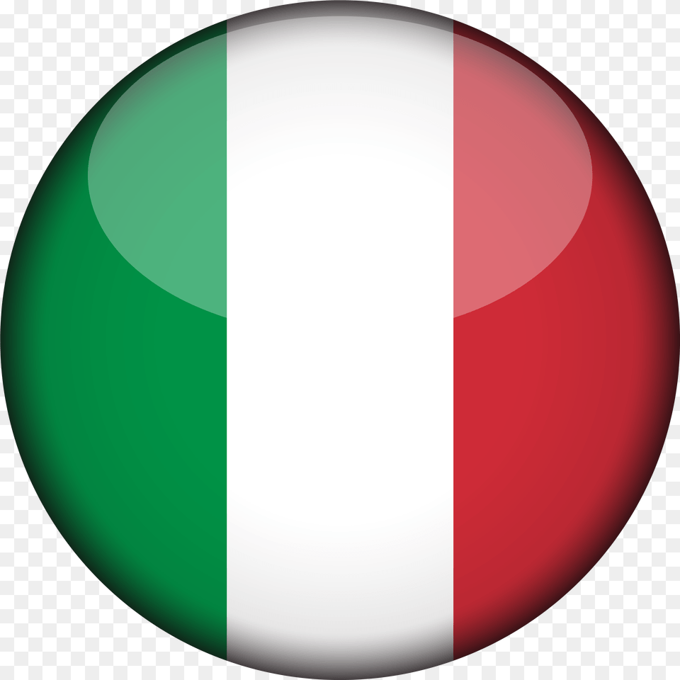 Italy Flag 3d Round Xl Italy Flag Circle Clipart Italy Flag Circle, Sphere, Disk, Logo Png