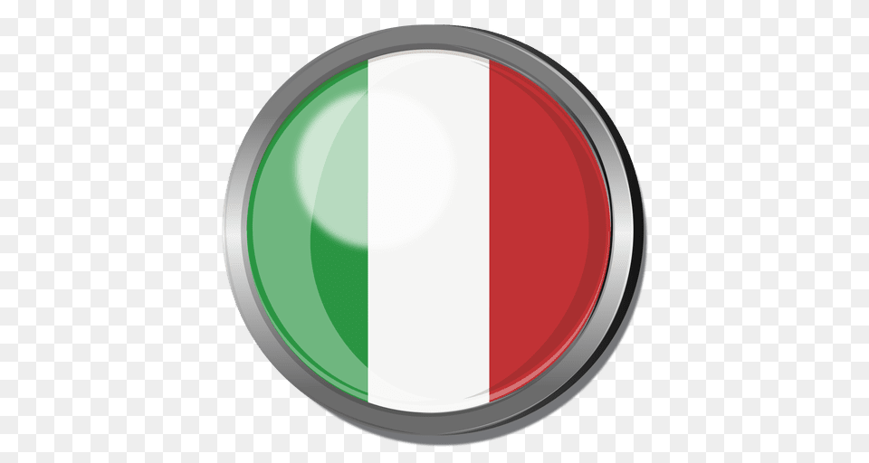Italy Flag Badge, Disk Free Png Download