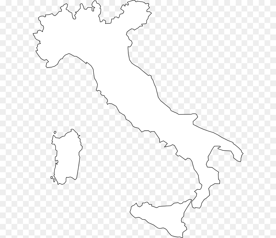 Italy Flag Clipart Map Of Italy, Chart, Plot, Atlas, Diagram Png Image
