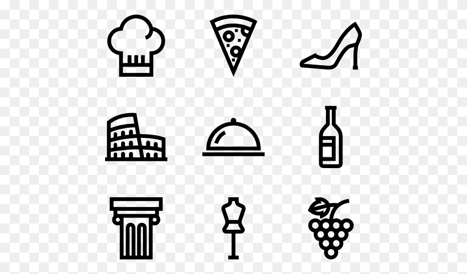 Italy Icon Packs, Gray Free Png