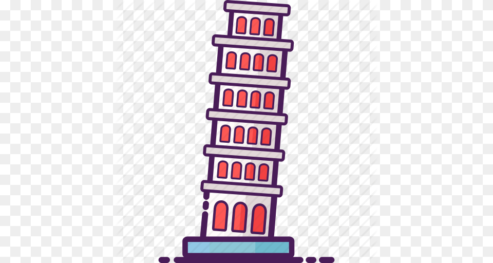Italy Landmarks Leaning Tower Pisa Tower Icon, Urban, City Free Png Download