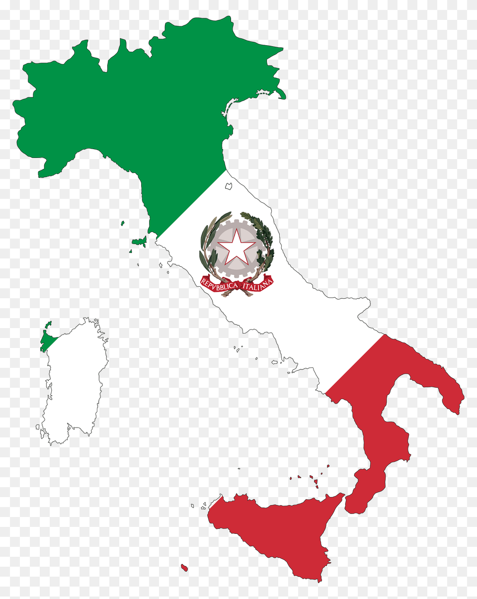Italy Map Flag With Stroke And Emblem Clipart, Chart, Land, Nature, Outdoors Free Transparent Png