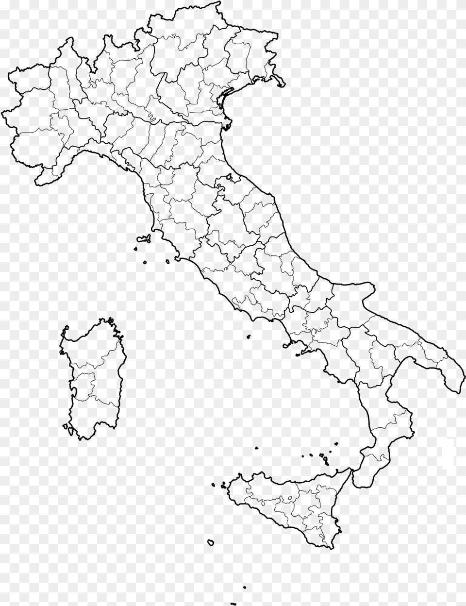 Italy Map With Provinces Italy Map Provinces Png Image