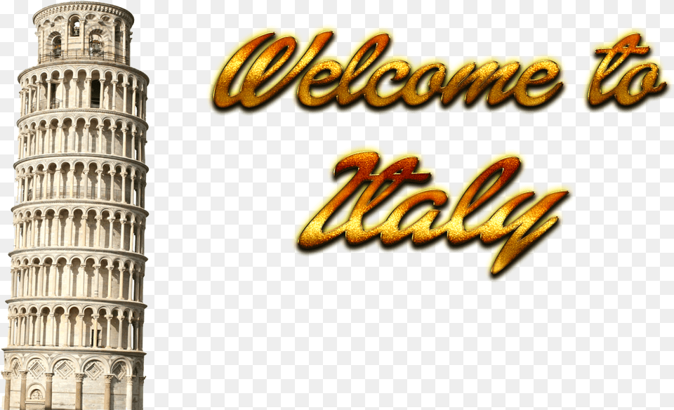 Italy Slogan Logo, Architecture, Building, Tower, City Free Png