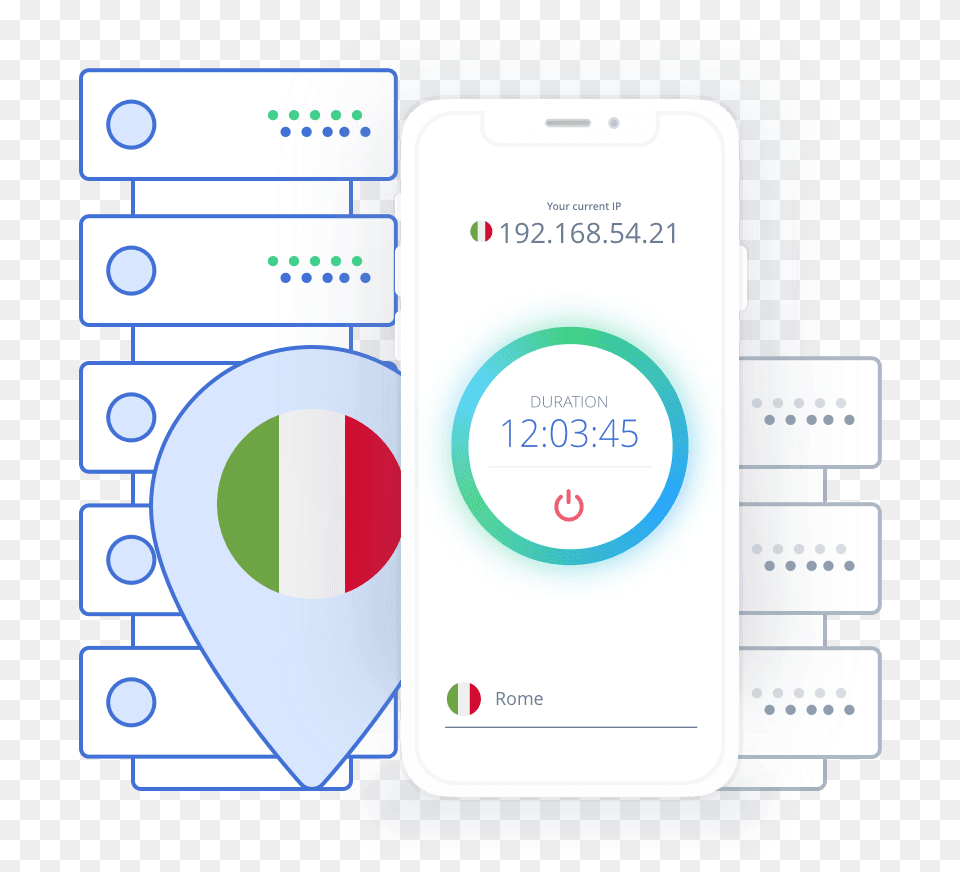 Italy Vpn Banner Virtual Private Network, Text, Electronics Free Png