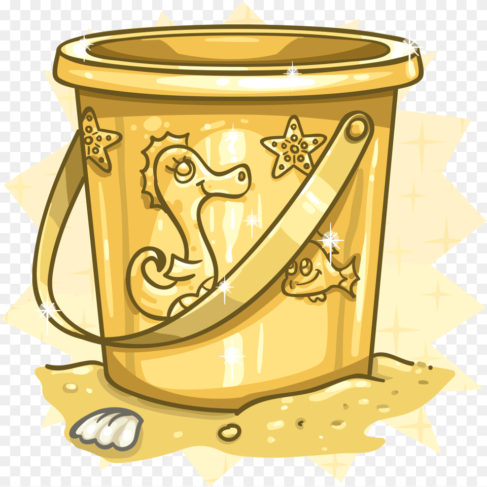 Item Detail Golden Bucket, Gold Free Png Download