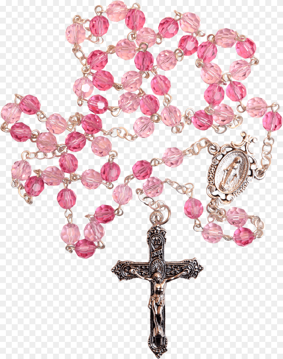 Item Pink Crystal Gold Rosary 2069x2608 Clipart Rosary Beads Transparent Background Png