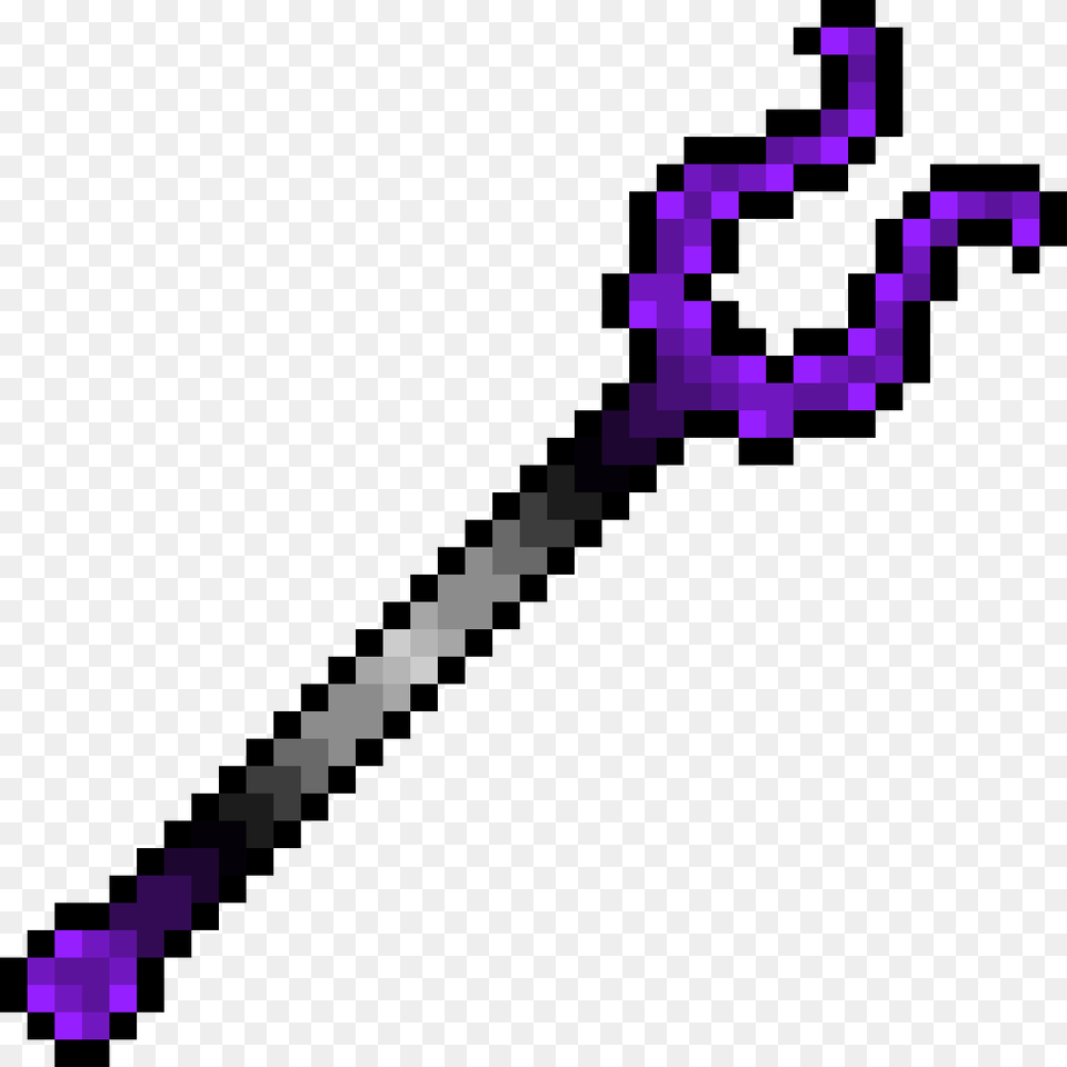 Items De Minecraft Transparent Minecraft Diamond Sword, Weapon, Trident, Purple Free Png Download