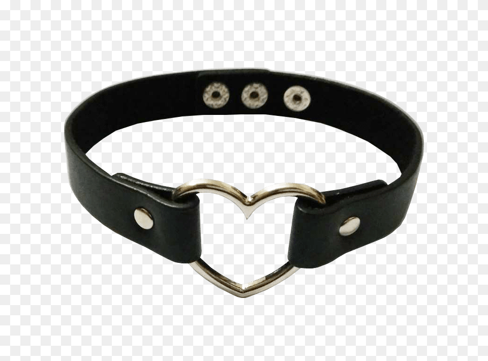 Itgirl Shop Heart Shaped Ring Leather Choker, Accessories, Belt, Buckle Free Png