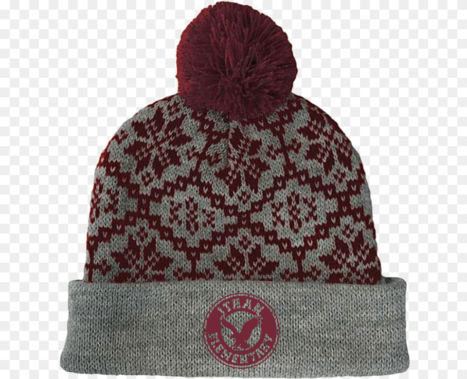 Ithan Es Snowflake Pompom Hat Beanie, Cap, Clothing, Person Free Png