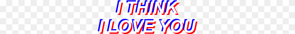 Ithinkiloveyou Text Aesthetic Glitch Retro Aesthetic Tumblr Transparent Background, Light, Logo, Dynamite, Weapon Png Image