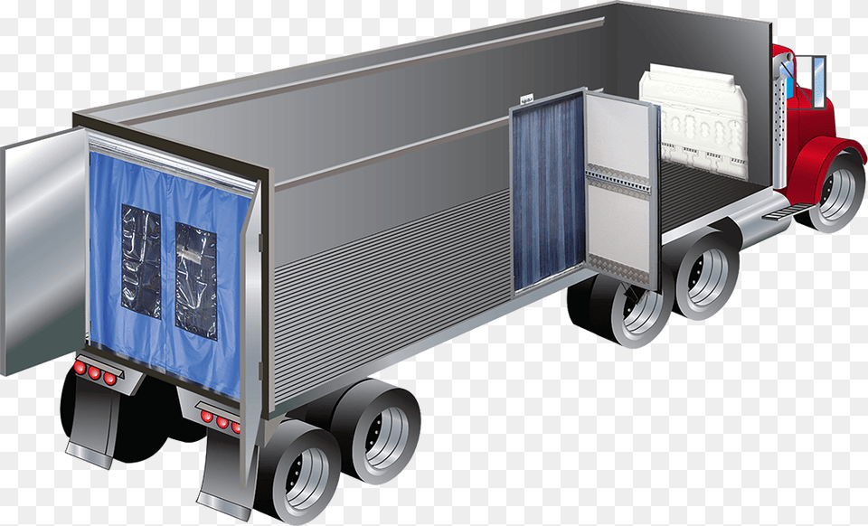 Itp Curtains Combo Truck Air Chute, Trailer Truck, Transportation, Vehicle, Moving Van Free Png