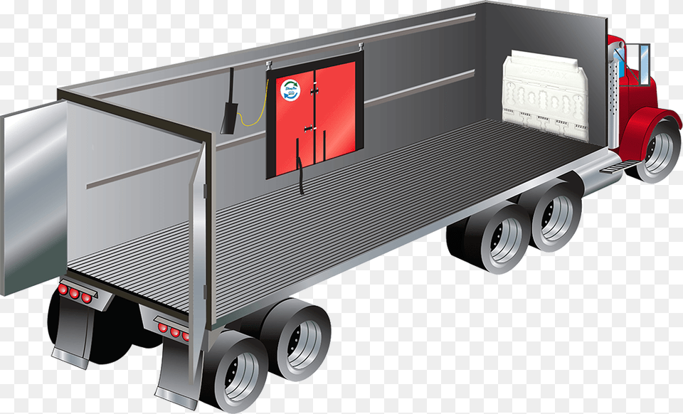 Itp Tether Bulkhead Refrigerator Truck, Trailer Truck, Transportation, Vehicle, Machine Free Png Download