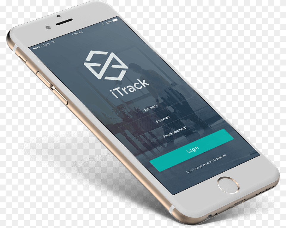 Itrack Mobile App Desgin For Iphone And Android Iphone At An Angle, Electronics, Mobile Phone, Phone Free Png Download