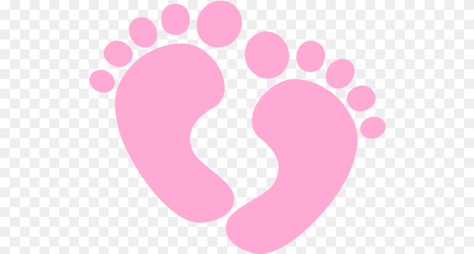 Its A Girl Clipart Baby Shower Pink, Footprint, Astronomy, Moon, Nature Png Image