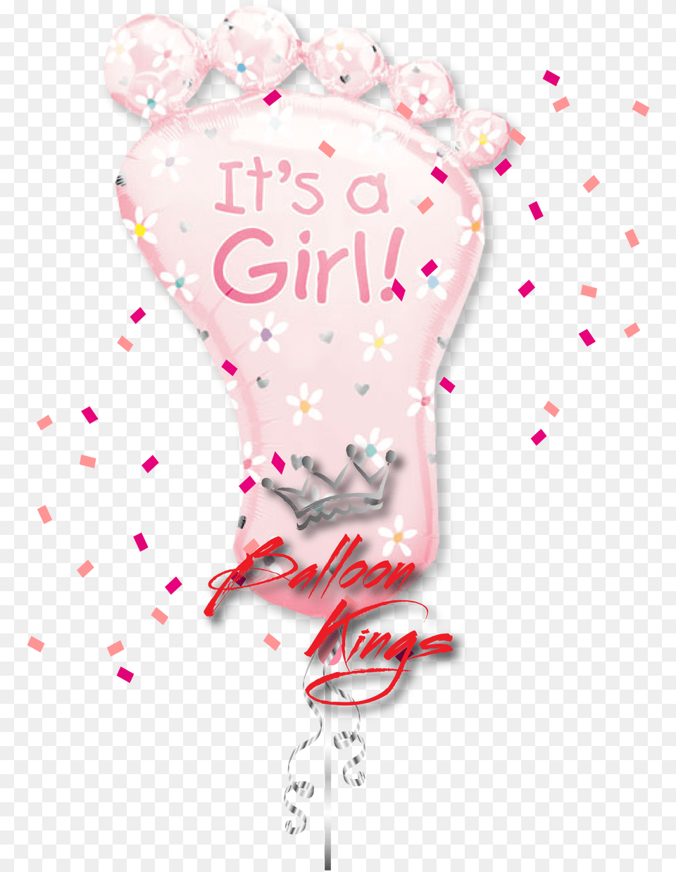 Its A Girl Foot Foot It39s A Girl Mini Shape Anagram Balloons, Balloon, Paper, Baby, Person Free Png