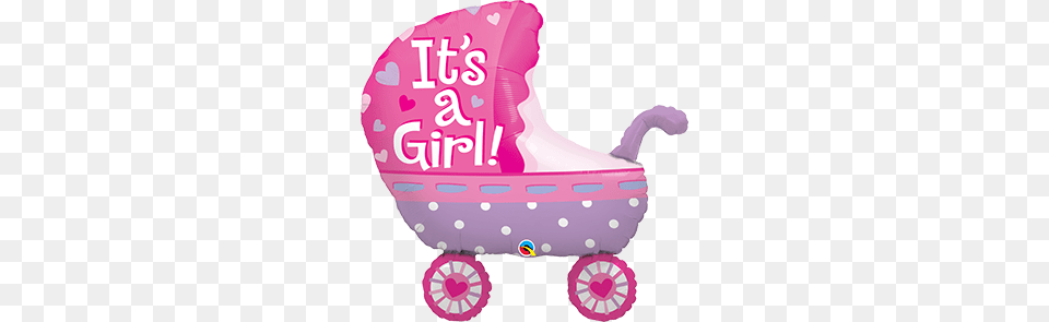 Its A Girl Stroller Funtastic Balloon Creations, Furniture, Bed Free Png