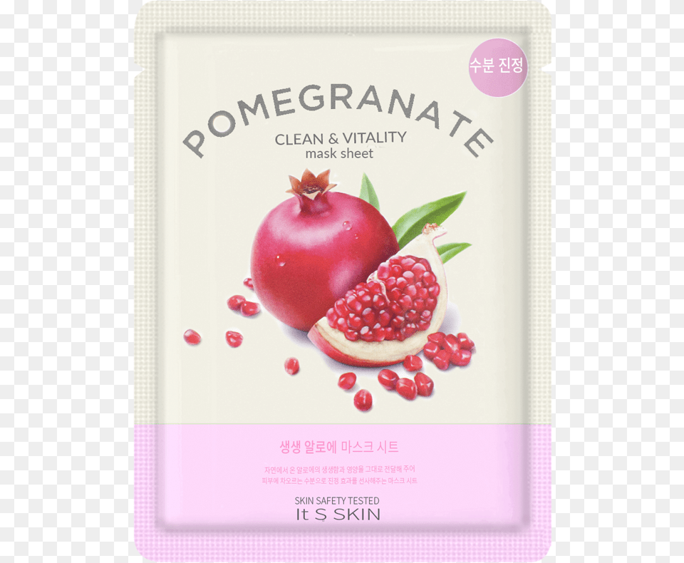 Its Skin Sheet Mask Pomegranate, Food, Fruit, Plant, Produce Png