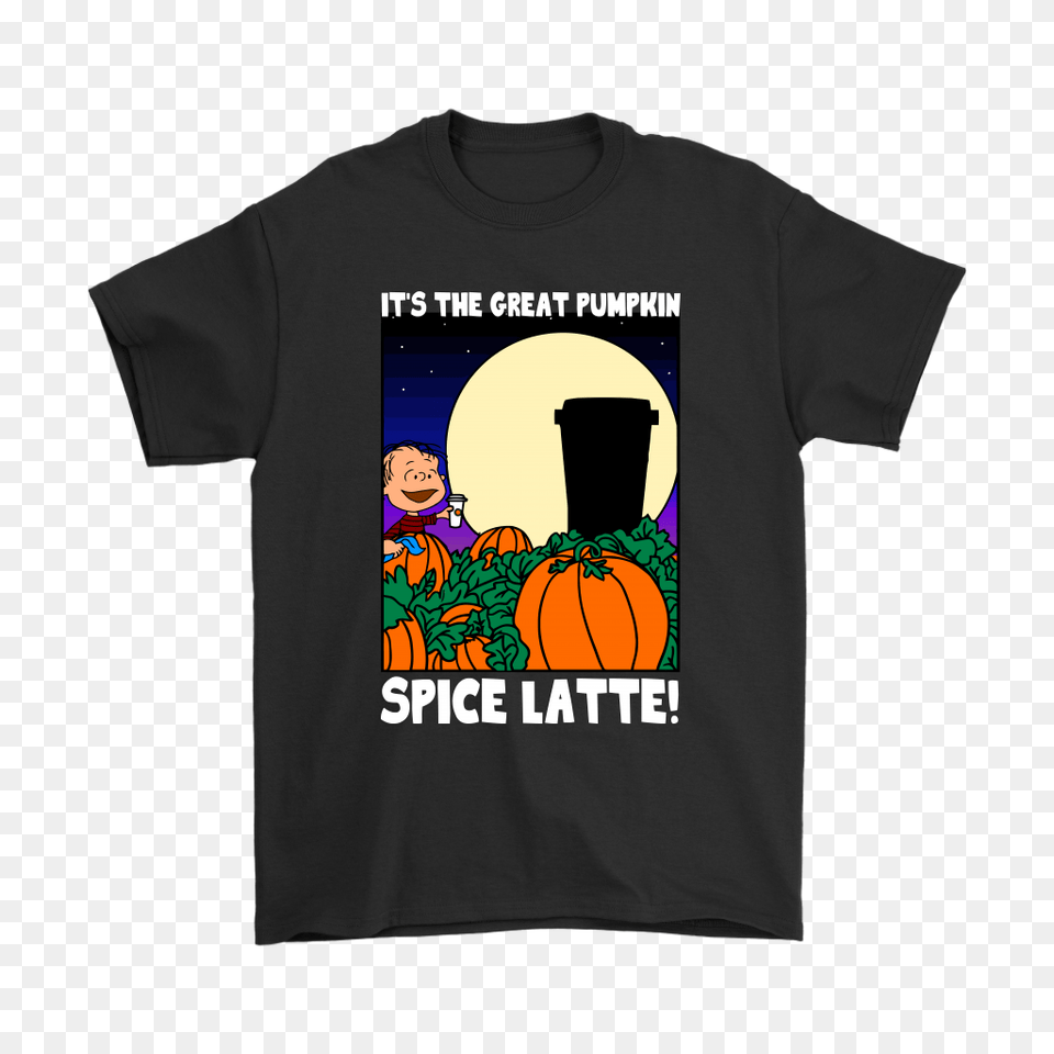 Its The Great Pumpkin Spice Latte Happy Halloween Snoopy Shirts, Clothing, T-shirt, Face, Head Free Png