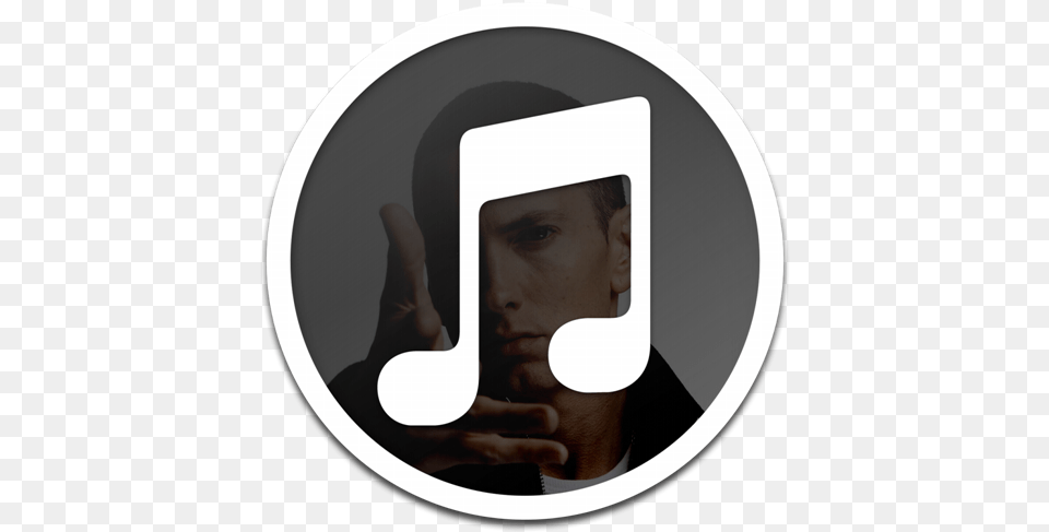 Itunes Black Eminem Icon 1024x1024px Hair Design, Photography, Face, Person, Head Free Png