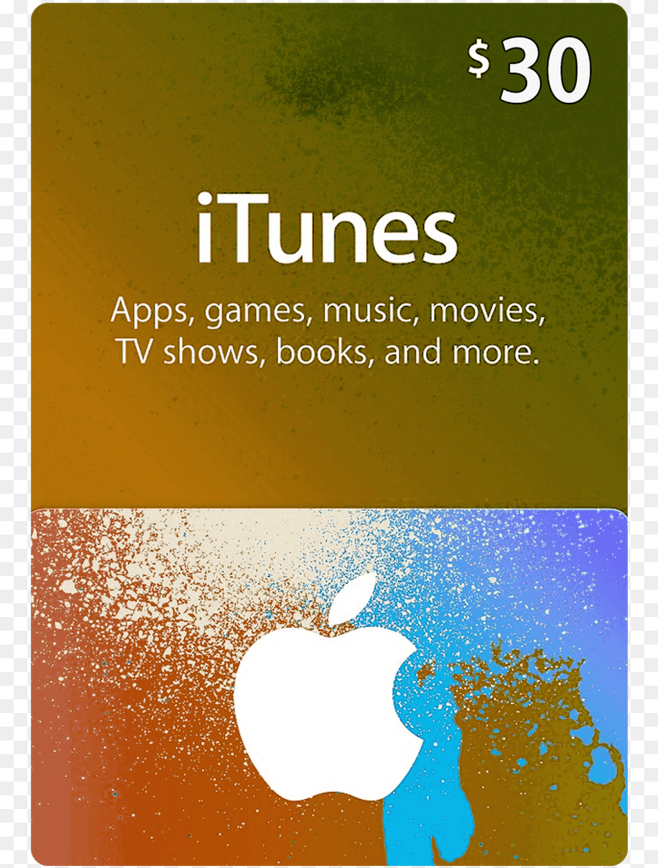 Itunes Gift Card 30 Itunes, Advertisement, Poster, Book, Publication Free Png Download