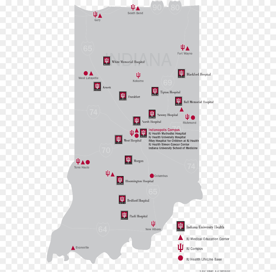 Iu Health Announced Plans To Expand And Iu Health Hospitals Map, Chart, Plot, Text, Gas Pump Free Png
