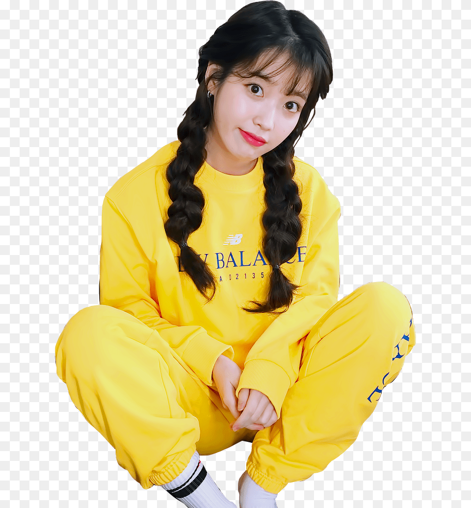 Iu Sticker, Clothing, Coat, Female, Girl Png Image