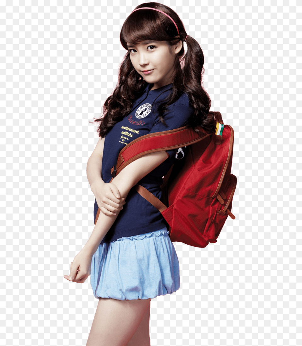 Iu With Red Backpack, Accessories, Handbag, Skirt, Clothing Free Png Download