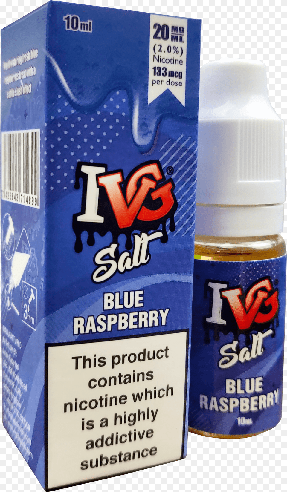 Ivg Blue Raspberry Ivg Salt Blue Raspberry, Bottle, Beverage, Milk, Can Png