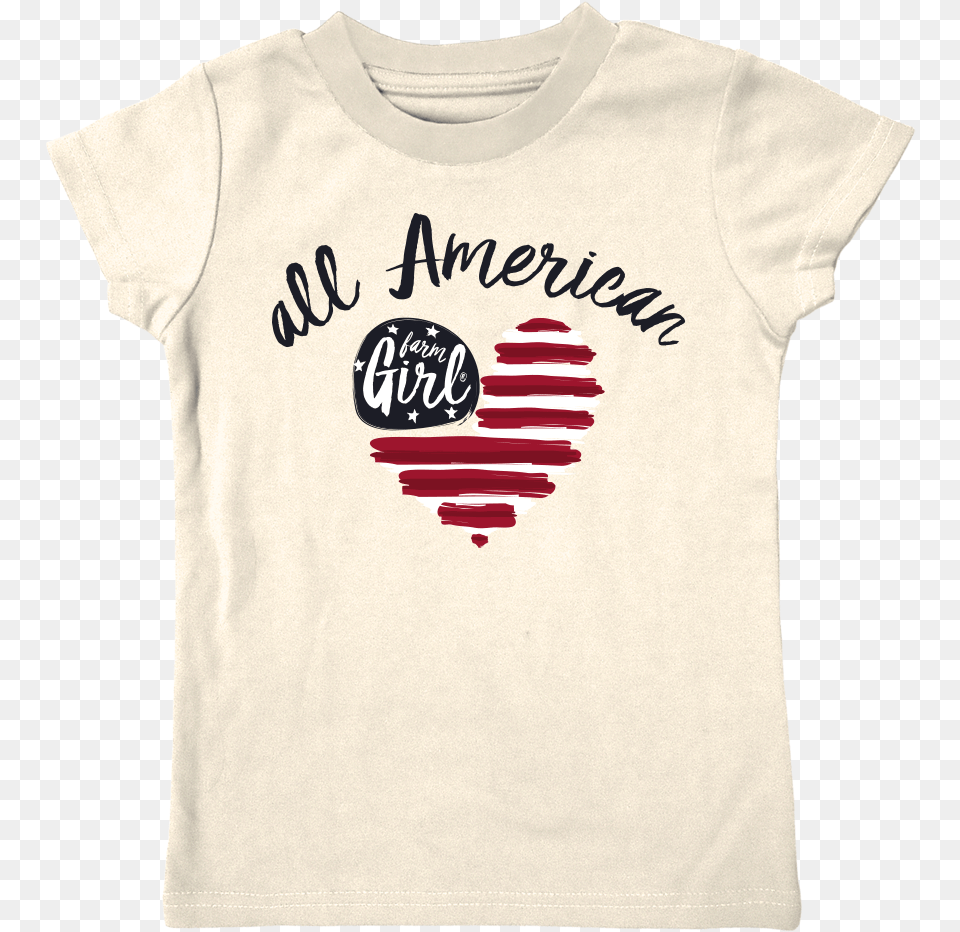 Ivory All American Girl Tee Active Shirt, Clothing, T-shirt Png