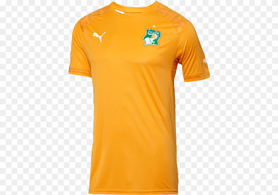 Ivory Coast World Cup 2014 Jersey Yellow Dri Fit Shirt, Clothing, T-shirt Free Transparent Png