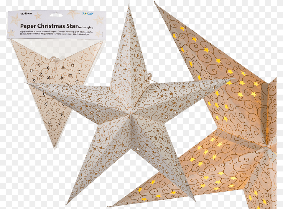 Ivory Coloured Paper Christmas Star With Golden Coloured Geschenkideen Weihnachtsstern Aus Papier Wei Mit, Star Symbol, Symbol Png