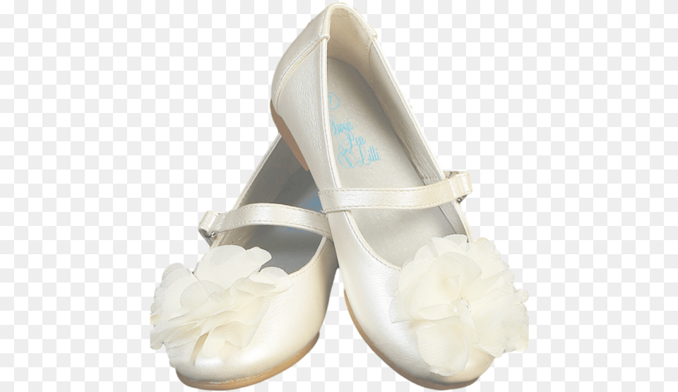 Ivory Dress Shoes With A Flower On Toe Baby Girls Sandal, Clothing, Footwear, High Heel, Shoe Free Png Download