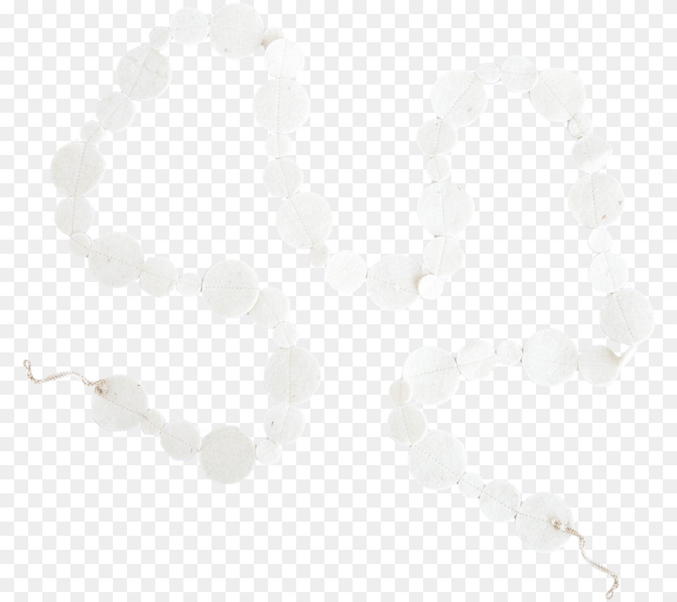 Ivory Wool Felt Garland 1 Wool Felt Garland, Accessories, Bead, Bead Necklace, Jewelry Free Transparent Png