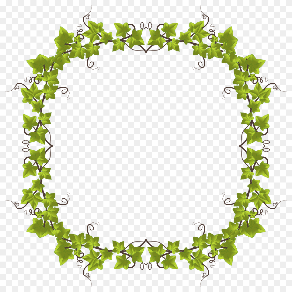 Ivy Frame Clipart, Plant, Leaf, Pattern, Art Png Image
