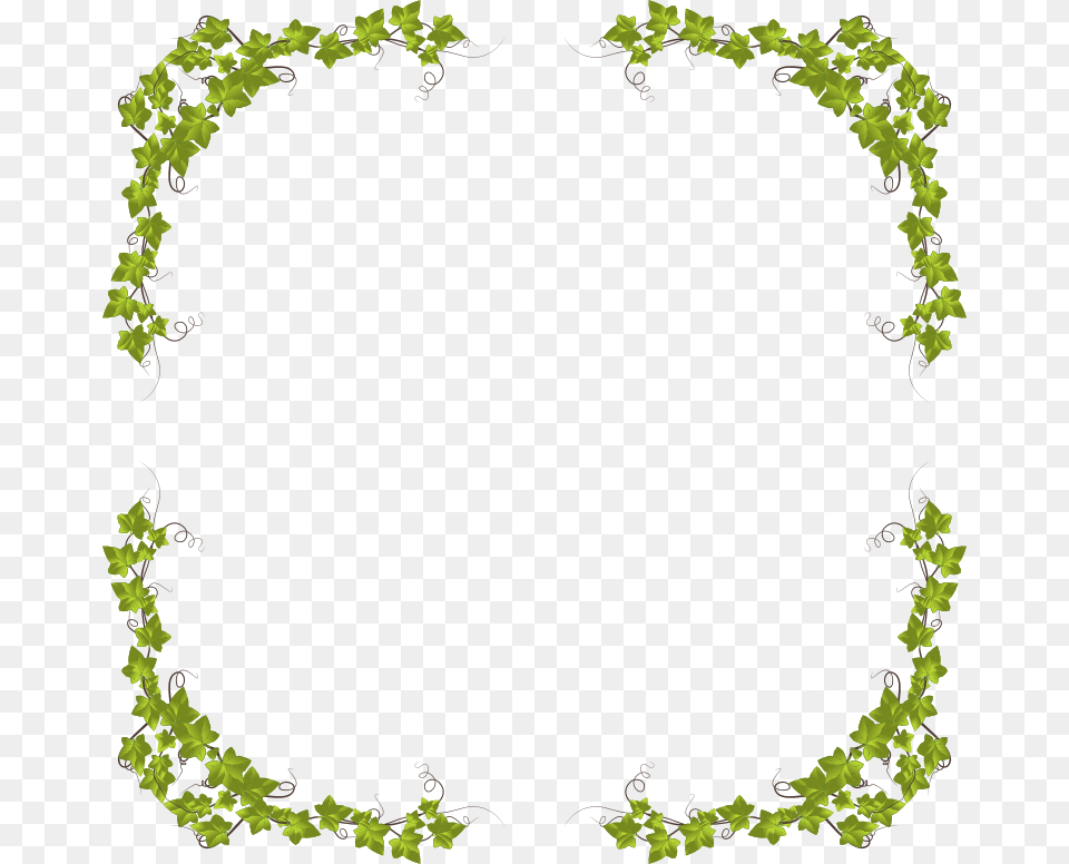 Ivy Leaves Frame, Plant, Vine, Oval, Accessories Free Png