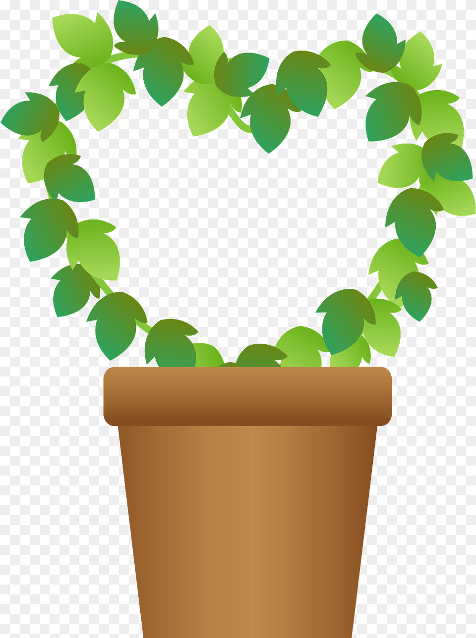 Ivy Molded Into A Heart Shape Clipart, Vase, Pottery, Potted Plant, Planter Free Transparent Png