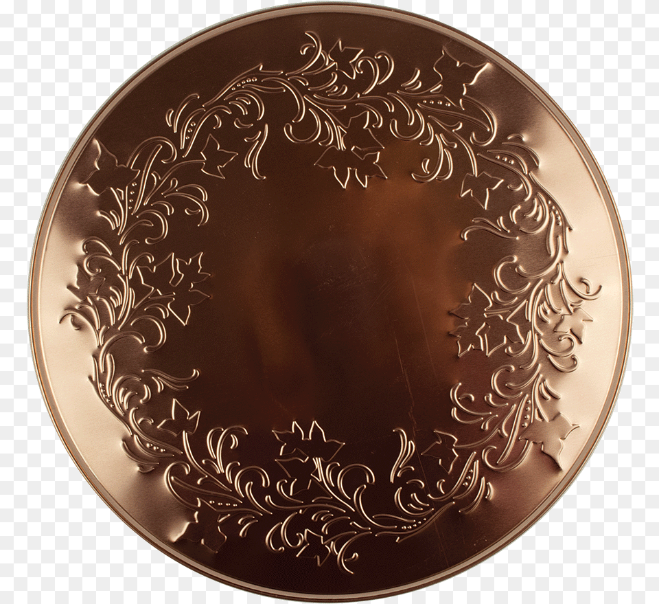Ivy Texture Circle, Bronze, Plate, Armor Free Png Download