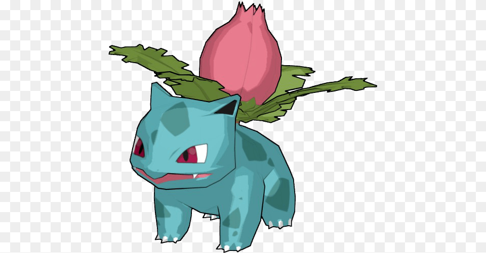 Ivysaur Cartoon, Leaf, Plant, Flower, Rose Png Image