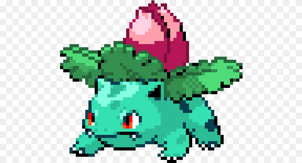 Ivysaur Pixel Art Transparent Image Pokemon Pixel Art Ivysaur, Plush, Toy, Railway, Train Free Png Download