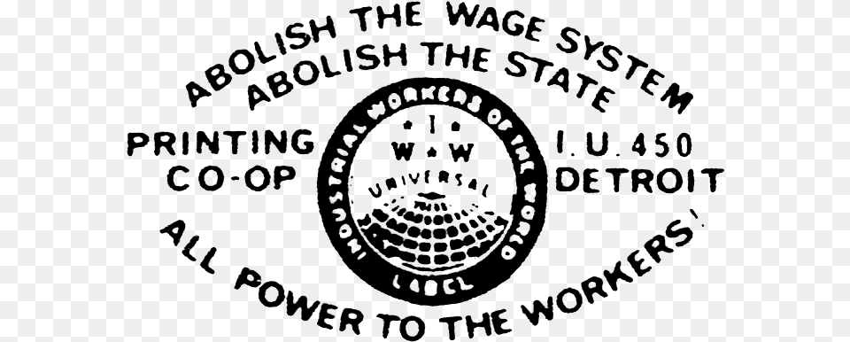 Iww Universal Label Circle, Gray Png Image