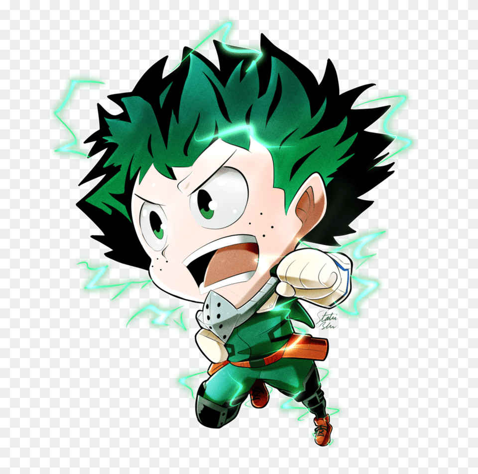 Izuku Midoriya Chibi, Publication, Art, Book, Comics Free Png Download