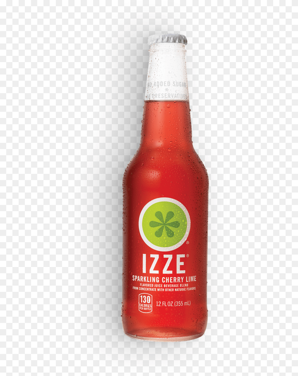 Izze Cherry Lime, Alcohol, Beer, Beverage, Bottle Png Image