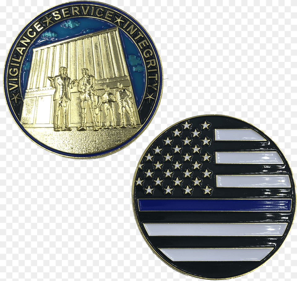 J 016 Thin Blue Line Trump Maga At The Wall Cbp Challenge American Flag Free Png Download