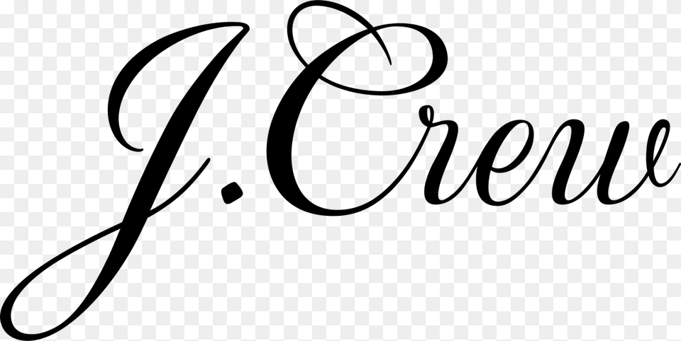J Crew Cursive Logo, Gray Free Png