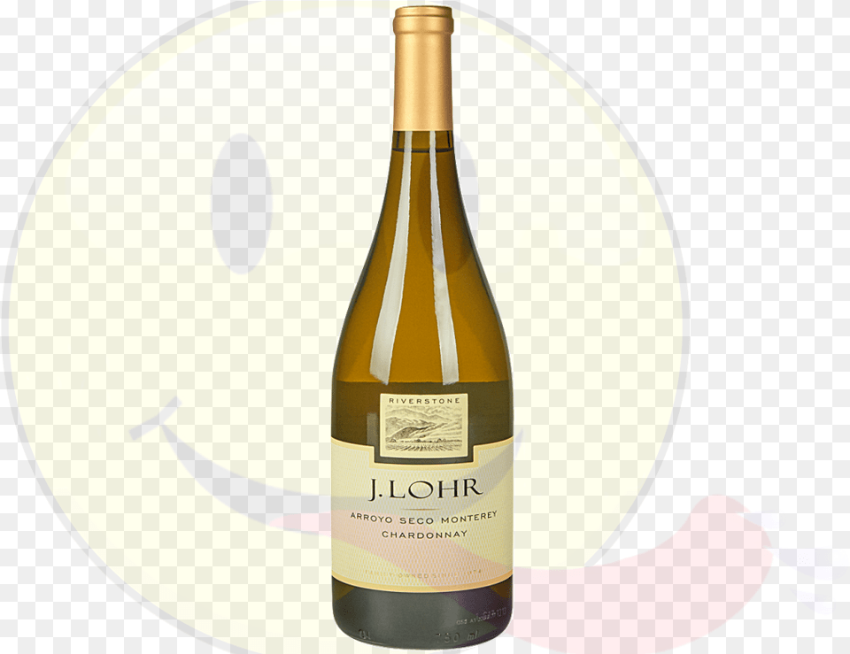 J Lohr Chardonnay Riverstone Glass Bottle, Alcohol, Beverage, Liquor, Wine Png
