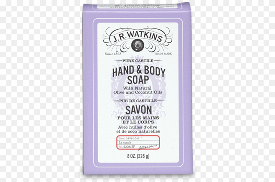 J R Watkins Pure Castile Bar Soap Clary Sage, Text, Powder, Advertisement, Poster Free Png