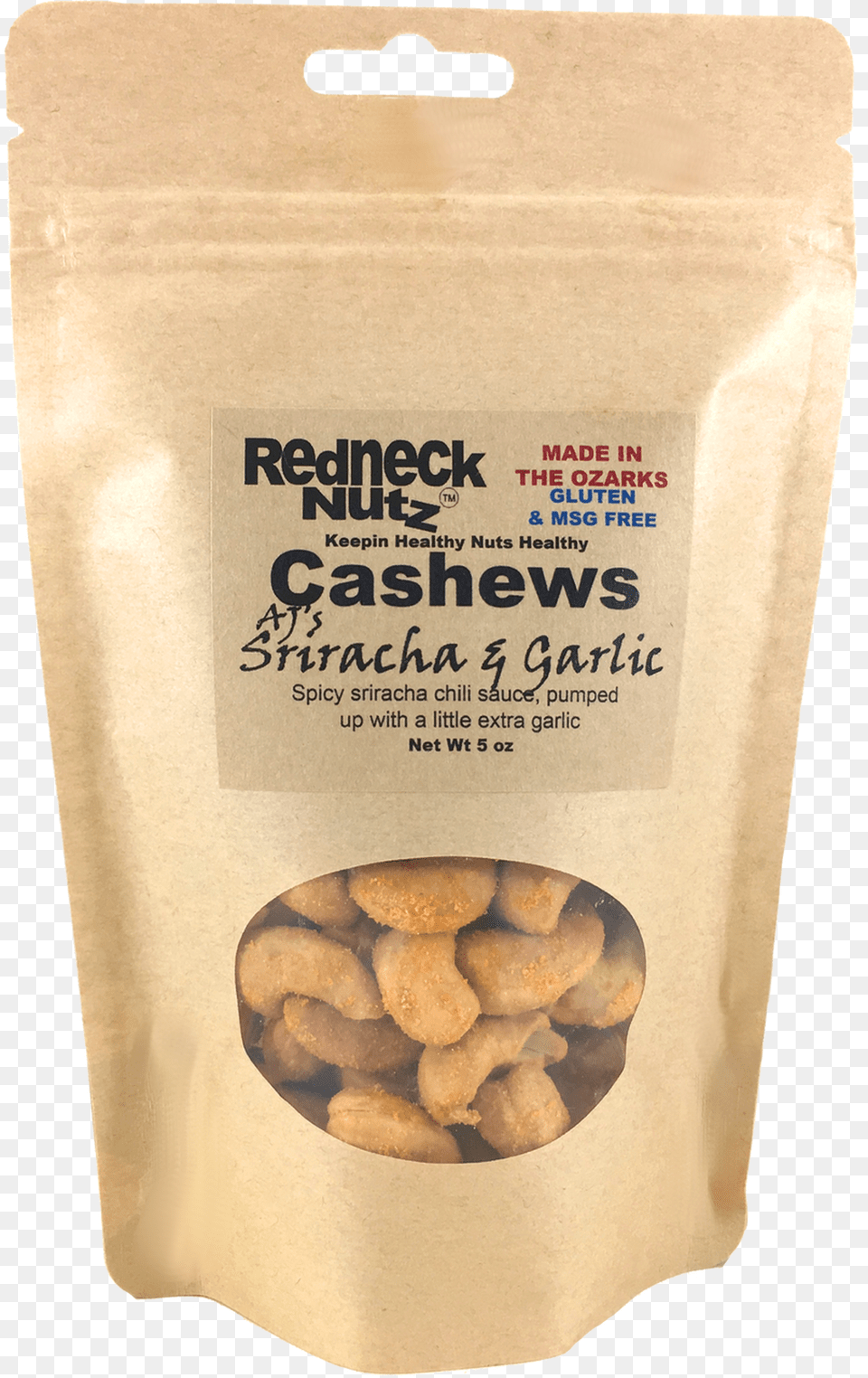 J S Sriracha Amp Garlic Cashews 5oz Resealable Pouch, Food, Produce, Nut, Plant Free Transparent Png