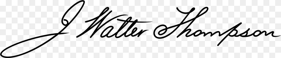 J Walter Thompson Logo Transparent Calligraphy, Gray Free Png Download