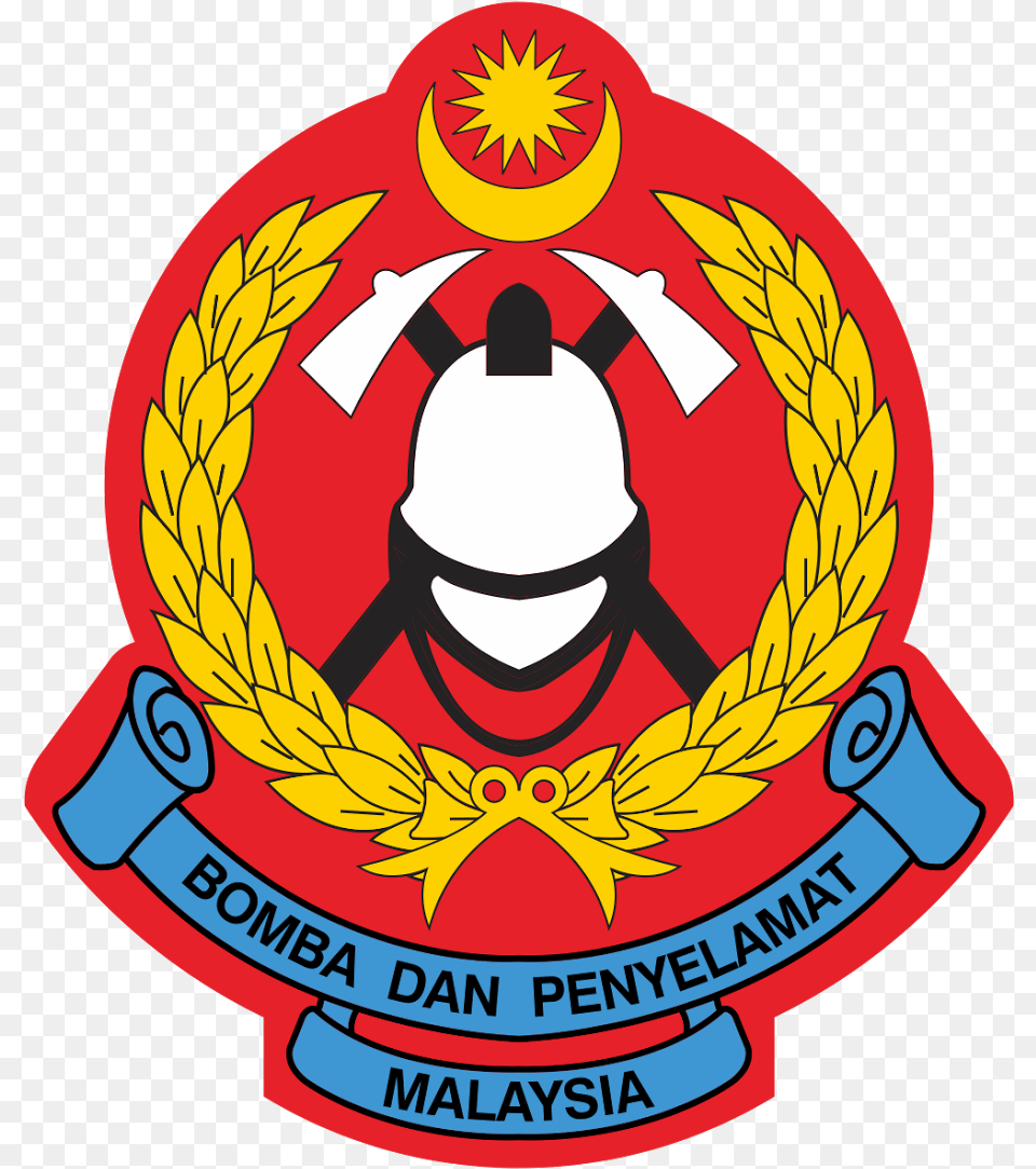 Jabatan Bomba Dan Penyelamat Malaysia Logo Vector Malaysian Fire And Rescue Department, Badge, Symbol, Emblem, Dynamite Free Png Download
